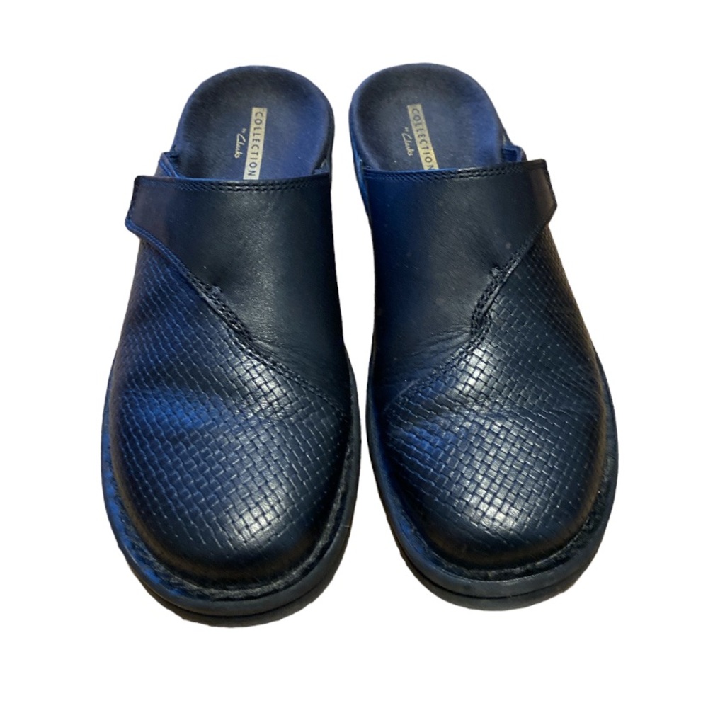 Clarks cushion soft slip on mules